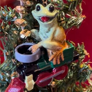 Kitty's Critters 8230 Charlie Frog Christmas Ornament